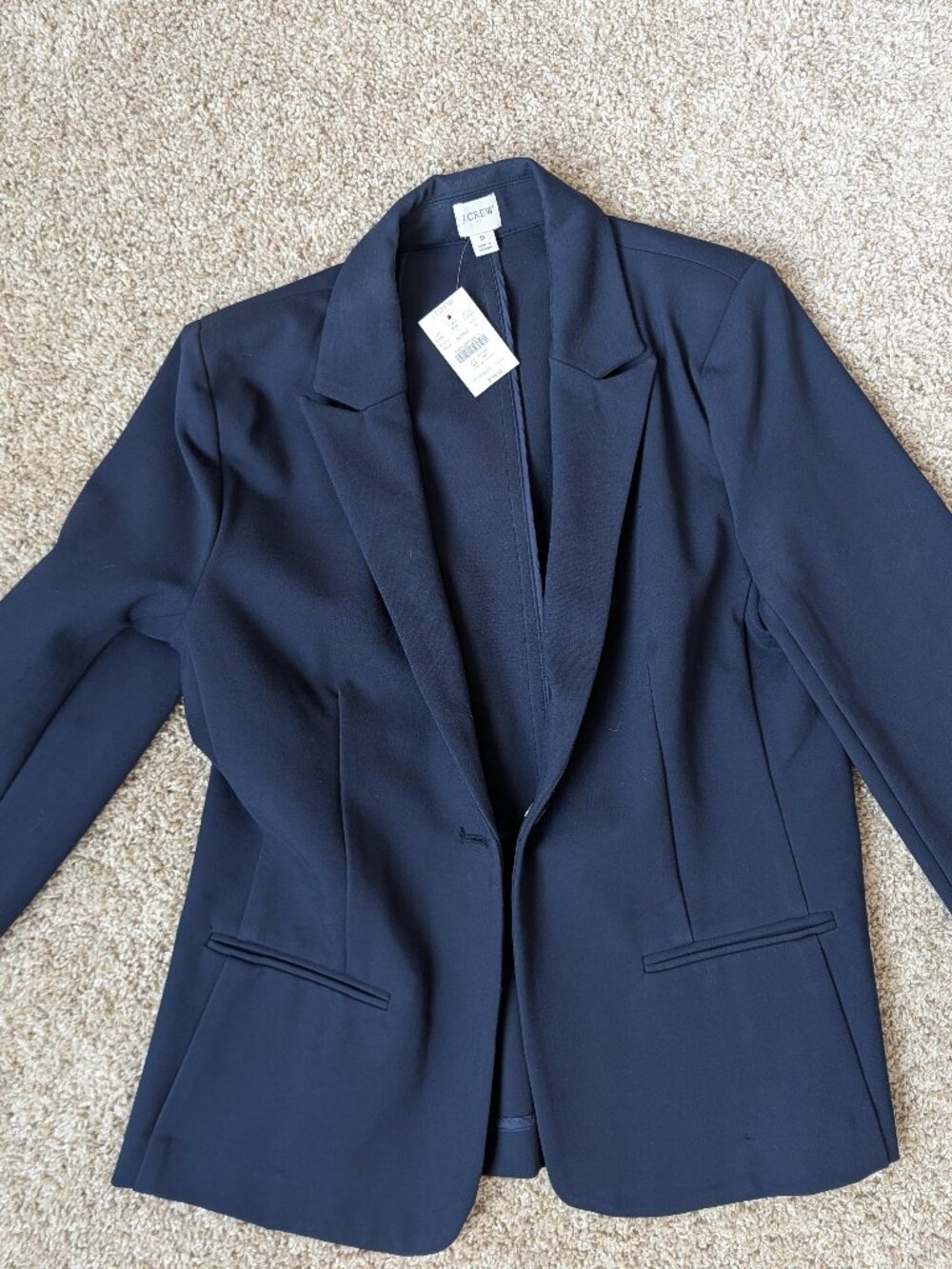JCrew Womens Blazer, Navy, Size 8 NWT